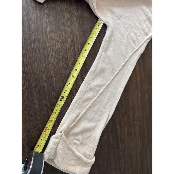 Vince Nude Blush Wool Cashmere Sweater Womens Large Relaxed Beige Boatneck - Picture 14 of 14